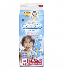 Трусики-подгузники Yoshioki M, 6-11 кг, 48 штук (Yoshioki, Y6-11)