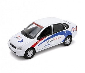 Металлическая машинка LADA Kalina Rally, масштаб 1:34-39 (Welly, 42383RY)