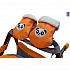 Санки-коляска Snow Galaxy City-2-1 - Панда на оранжевом, на больших колесах Eva, сумка, варежки  - миниатюра №12