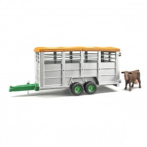Прицеп для перевозки животных с коровой (Bruder, 02-227) 