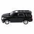 Джип Chevrolet Tahoe, черный, 12 см, открываются двери, инерционный механизм  - миниатюра №5