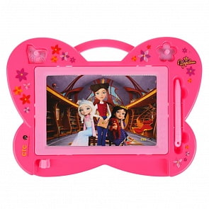 Доска для рисования из серии Царевны черно-белая с трафаретом, 2 штампами и магнитным карандашом, 28 х 20 см (Играем вместе, HS105-R1)