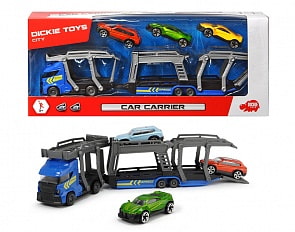 Автовоз 28 см и 3 die-cast машинки (Dickie, 3745008029)