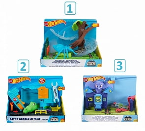 Игровой набор – Сити с монстрами-злодеями, 3 варианта. Hot Wheels (Mattel, FNB05) (ассортимент)