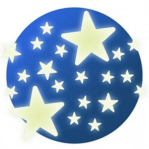 Наклейки на стену - Звездочки, светятся в темноте (Djeco, DD04592k)