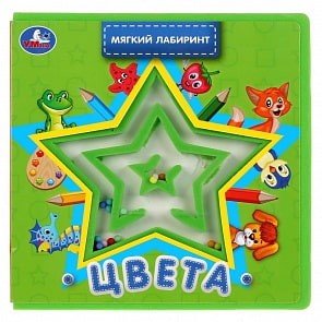 Книжка EVA с лабиринтом на обложке - М. Дружинина. Цвета (Умка, 9785506026709)