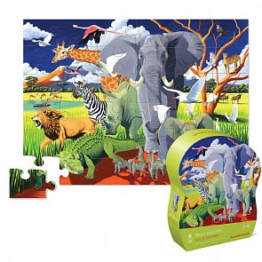 Пазл - Дикое сафари, 36 деталей (Crocodile Creek, 4077-3)