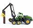 Игрушечная модель - Трактор Джон Дир с захватом для бревен, 1:50  - миниатюра №1