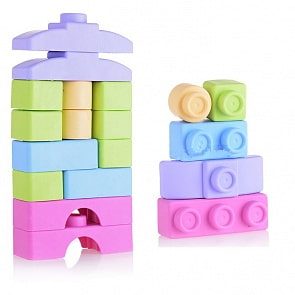 Конструктор мягкий для малышей – Пастель, 14 деталей, в пакете (Биплант, 11126)