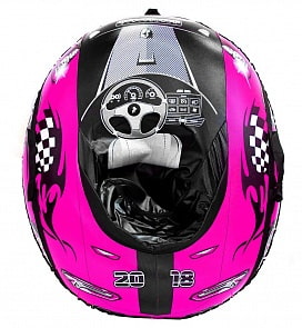 Санки надувные, овальные – Тюбинг Машинка Comfort Ferrari, розовая (RT, 7045rt)