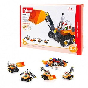 Машинка-конструктор из серии - Собери сам - Строительная техника 5 в 1 (Junfa Toys, 431)