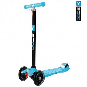 Самокат RT Maxi Shine A20 blue с 4-мя светящимися колесами (Y-SCOO, 4895RT)