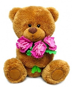 Мягкая игрушка - Медвежонок Сэмми с гвоздиками, музыкальный, 18 см. (Lava, Л8733Q)