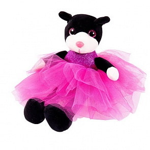 Мягкая игрушка - Кошка в платье с пайетками, 20 см (ABtoys, M097/2)