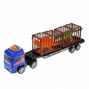 Трейлер инерционный с динозаврами, разные цвета (1710A295) (ассортимент)