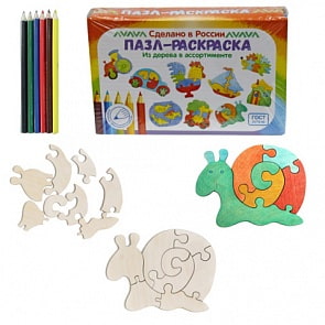Развивающий пазл-раскраска - Улитка (Мастер игрушек, IG0115)