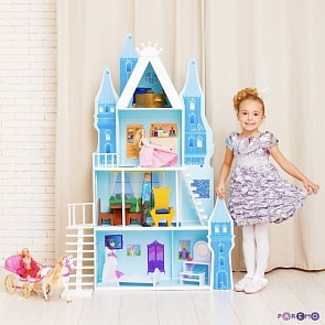 Кукольный дворец - Горный хрусталь, 16 предметов мебели и текстиль (Paremo, PD316-04)