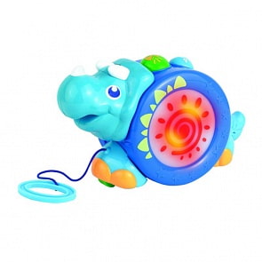 Каталка на шнурке – Носорог (Happy Kid, 4206T)