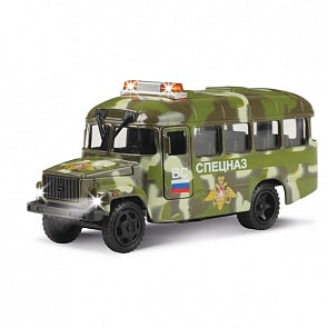 Машина металлическая инерционная - КАВЗ – Спецназ со светом и звуком (Технопарк, CT10-069-27sim)