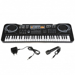 Электронный синтезатор 61 клавиша, микрофон (Играем вместе, B903929-R)