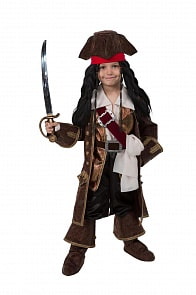 Костюм карнавальный для мальчиков Карнавал Премьер – Джек Воробей, размер 122-64 (Батик, 952-122-64)