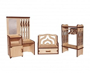 Мебель для кукол, серия - Я дизайнер - Прихожая, конструктор (Paremo, PDA420-03)