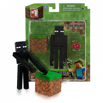 Фигурка из серии Minecraft - Enderman Странник края с аксессуарами, пластик, 8 см. 
