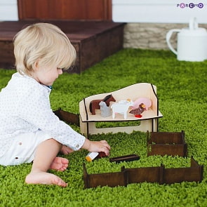 Игрушка-конструктор - Ферма с 10 фигурками животных (Paremo, PD415-01)