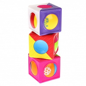 Развивающая пирамидка с 3-мя кубиками, на блистере (Умка, RFD183885-R)