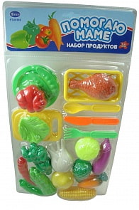 Игровой набор продуктов с посудой, 22 предмета (RINZO, pt-00148)