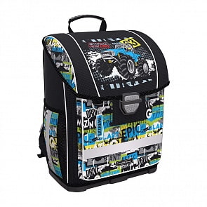 Ученический ранец с пластиковым дном ErichKrause® ErgoLine® 16L - Track Car (ErichKrause, 48319ЕК)