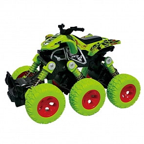 Квадроцикл Die-Cast, инерционный механизм, рессоры, цвет зеленый (Funky Toys, FT61066)