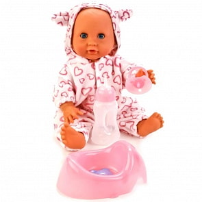 Интерактивный пупс, пьет и писает, с аксессуарами, 33 см (YL1704J)