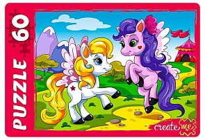 Пазлы Озорные пони, 60 элементов (Рыжий Кот, ПУ60-9985)