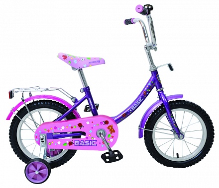 Велосипед Navigator Basic, 14 дюйм, розово-фиолетовый 