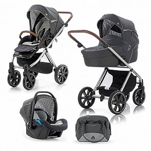 Коляска детская Noordi Polaris City 3 в 1, серая (Noordi, 393673/SP)