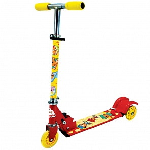 Самокат 3-колесный складной из серии Три кота, колеса пвх 100, свет, ABEC-5, сталь (KS229CATSsim)