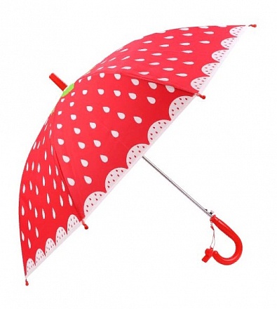 Зонт детский - Клубничка, 48 см, полуавтомат 
