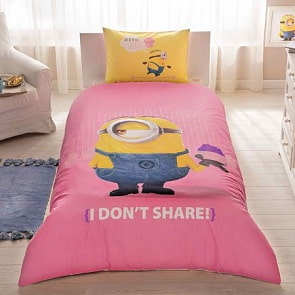 Комплект постельного белья Ranforce - Minions Cupcake, 1,5 спальный (ТАС, 3901-36781)