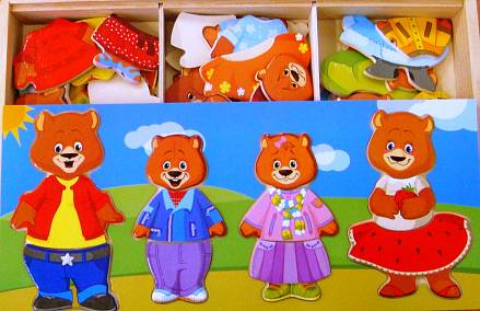Деревянная игрушка - Четыре медведя 