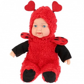 Интерактивный пупс ™Карапуз – Юляша в костюме божьей коровки, 33 см, песня и 3 стиха А. Барто (Карапуз, HDL1469-5-RU)