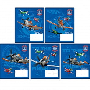 Тетради в косую линейку,12 листов - Disney - Самолеты (Росмэн, 25346ros)