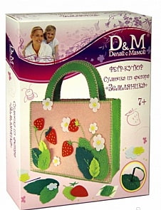 Набор шьем из фетра «Сумочка Земляника» (Docha&Mama, 33770)