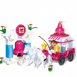 Игровой конструктор - Карета с лошадьми, с аксессуарами (BANBAO, 6107)