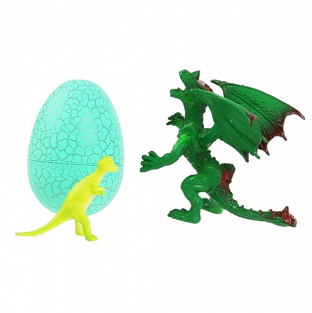 Игровой набор Рассказы о животных - Изумрудный дракон с яйцом, 10 см 