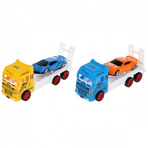 Трейлер инерционный с машинкой, разные цвета (B1908759) (ассортимент)