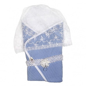 Конверт-трансформер на выписку Ups Pups  U14-29, 100% acrylic, голубой