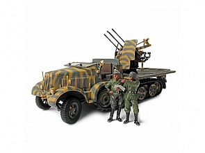 Коллекционная модель - легкое зенитное орудие Sd. Kfz. 7/1 mit 2 cм Flakvierling 38 1943, Германия, 1:32 (Unimax,  80069_md)