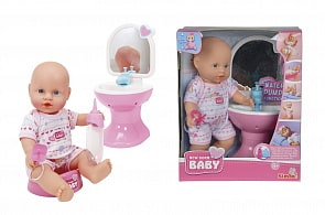 Пупс - New born - на горшке и с умывальником  (Simba, 5036467)