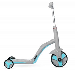 Самокат-беговел- Black Aqua FL-868, 3 в 1, серо-голубой (А.В.Т. Спорт, 7442) - миниатюра